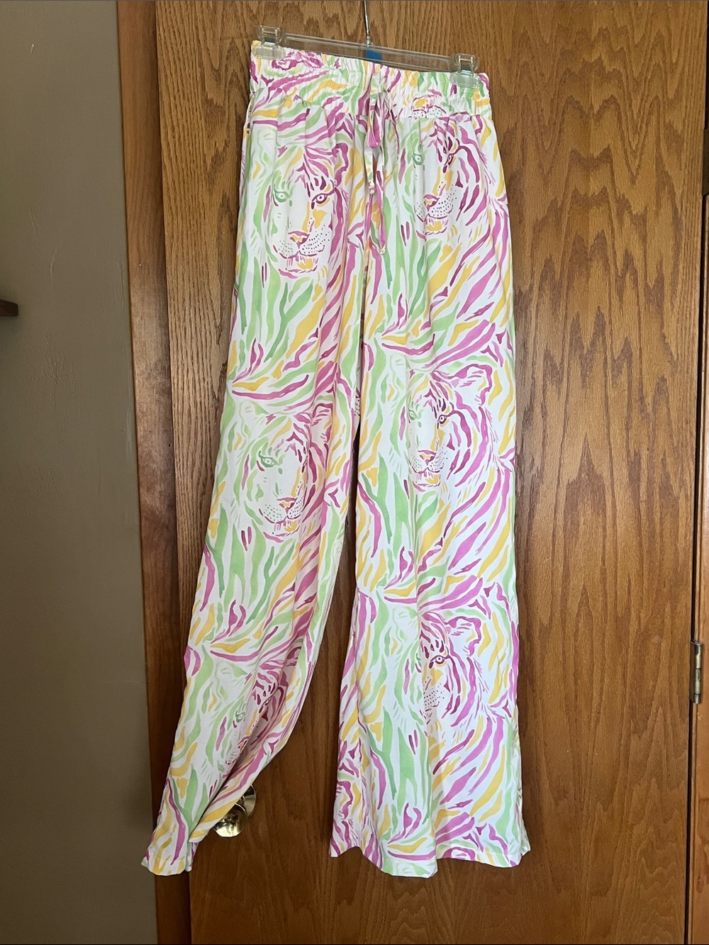 Pastel Tiger Print Wide Leg boho Pants